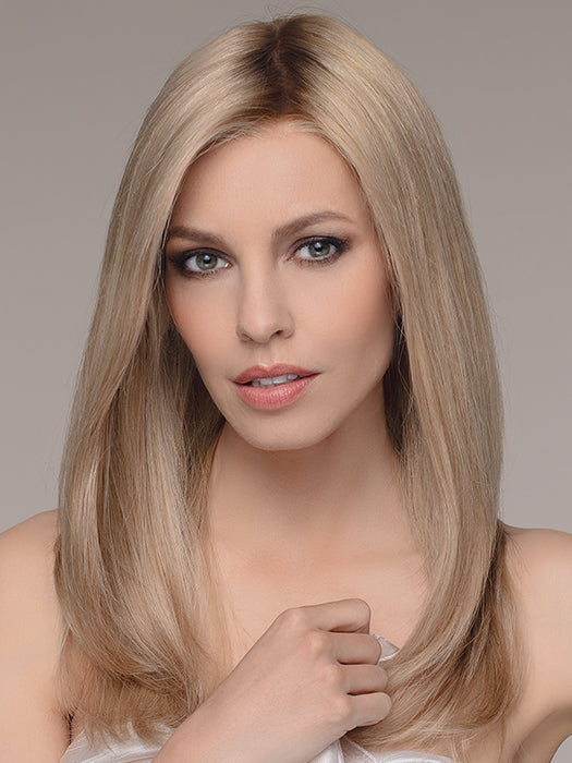 Remy Human Hair Wig EMOTION by ELLEN WILLE in SANDY BLONDE ROOTED 20.22.16 | Light Strawberry Blonde, Light Neutral Blonde and Medium Blonde Blend with Shaded Roots