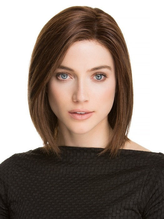 Remy Human Hair Wig YARA by ELLEN WILLE in CHOCOLATE MIX 830.6 | Medium Brown and Dark Brown blended with Light Auburn Highlights