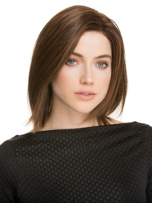 Remy Human Hair Wig YARA by ELLEN WILLE in CHOCOLATE MIX 830.6 | Medium Brown and Dark Brown blended with Light Auburn Highlights