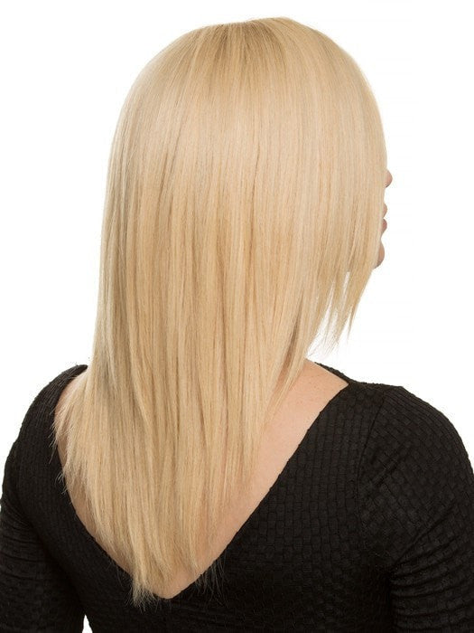 Remy Human Hair Wig ZORA by ELLEN WILLE in CHAMPAGNE ROOTED 26.22 | Light Beige Blonde, Medium Honey Blonde, and Platinum Blonde Blend with Dark Roots