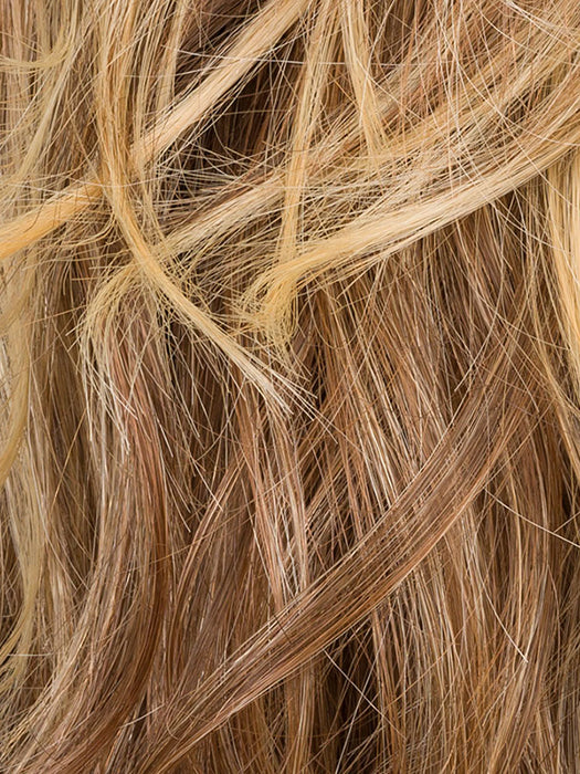 LIGHT BERNSTEIN ROOTED 12.26.27 | Light Auburn, Light Honey Blonde, and Light Reddish Brown blend and Dark Roots