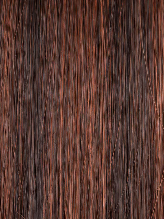 AUBURN ROOTED 33.130.4 | Dark Auburn, Deep Copper Brown, and Darkest Brown Blend with Shaded Roots