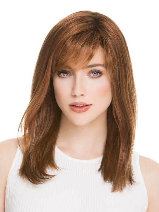 CARRIE by ELLEN WILLE in SAFRAN RED ROOTED 130.29.33 | Dark Copper Red, Copper Red, and Light Copper Red Blend with Dark Auburn Roots