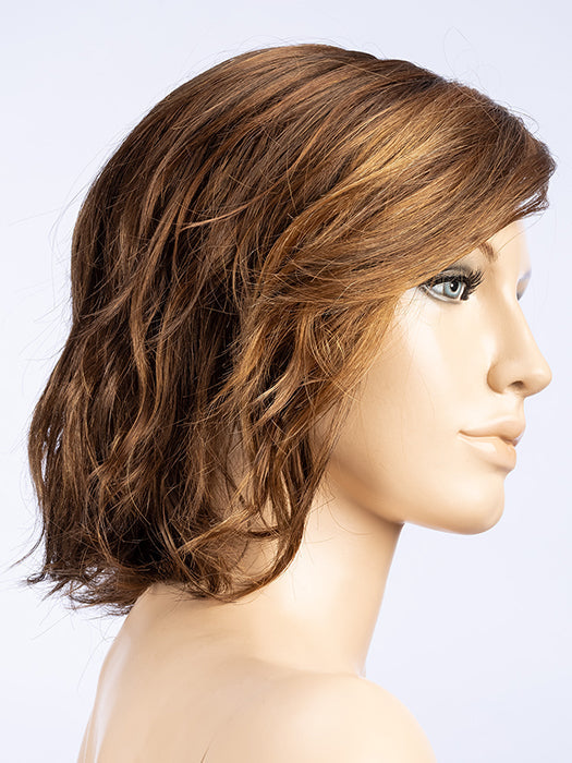 CHOCOLATE LIGHTED 830.27 | Medium Brown Blended with Light Auburn and Dark Strawberry Blonde with Highlights Throughout and Concentrated in the Front