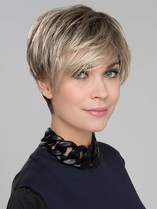 FENJA SMALL by ELLEN WILLE in SAND MULTI ROOTED 24.14.12 | Lightest Ash Blonde and Medium Ash Blonde with Lightest Brown Blend and Shaded Roots  | DISCONTINUED COLOR