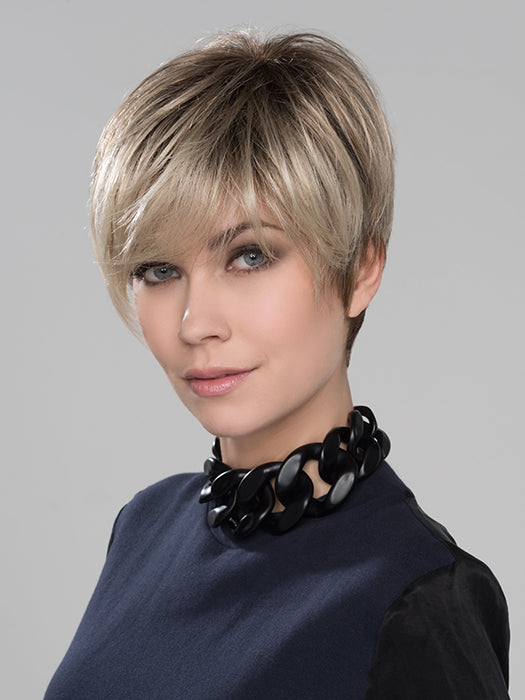 FENJA by ELLEN WILLE in SAND MULTI ROOTED 24.14.12 | Lightest Ash Blonde and Medium Ash Blonde with Lightest Brown Blend and Shaded Roots