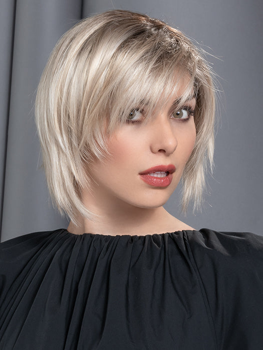 AVA by ELLEN WILLE in CREAM BLONDE SHADED 23.25.1001 | Lightest Pale Blonde and Lightest Golden Blonde with Winter White Blend and Shaded Roots