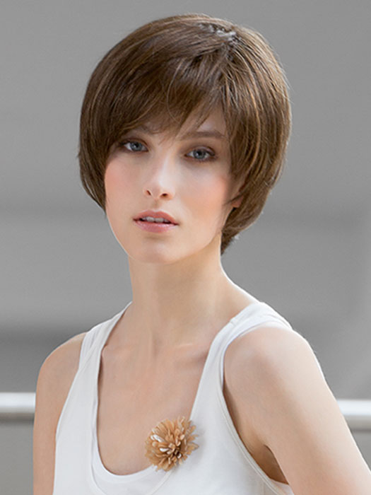 Remy Human Hair Topper IDEAL by ELLEN WILLE in CHOCOLATE MIX 6.30 | Dark Brown and Light Auburn Blend