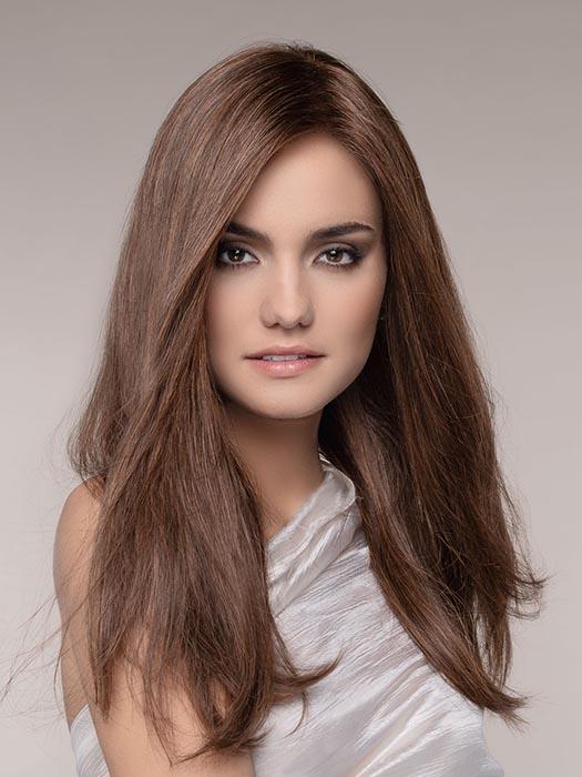 Remy Human Hair Wig OBSESSION by ELLEN WILLE in CHOCOLATE MIX 6.30 | Dark Brown and Light Auburn Blend