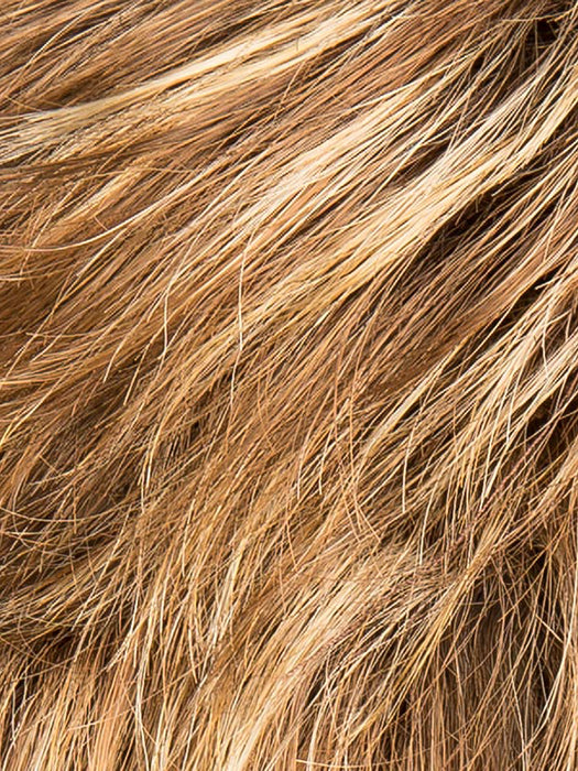 TOBACCO ROOTED 830.27.26 | Medium Brown blended with Light Auburn, Dark Strawberry Blonde and Light Golden Blonde with Shaded Roots