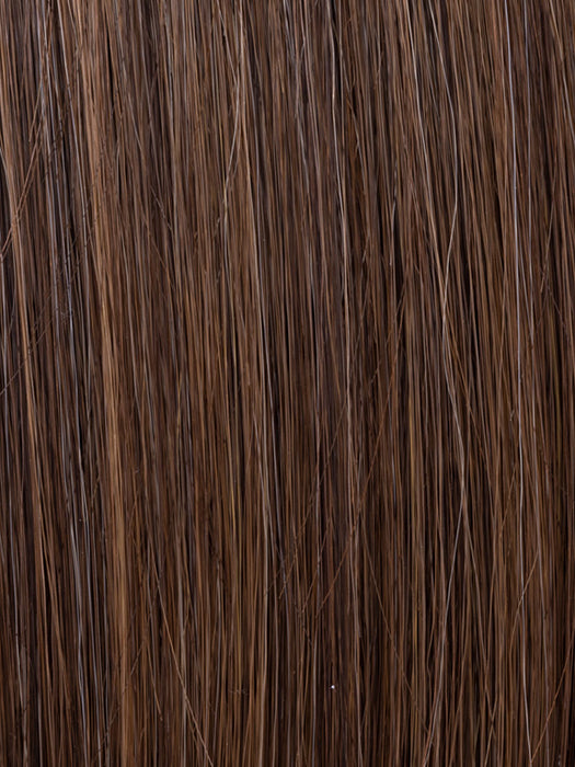 MOCCA ROOTED 830.9.27 | Medium Brown, Light Auburn and Medium Warm Brown with Dark Strawberry Blonde Blend and Shaded Roots