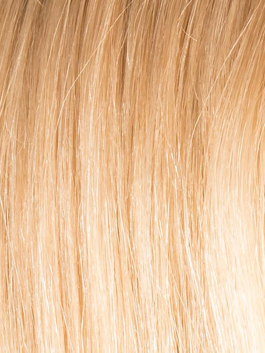 CHAMPAGNE ROOTED 26.22 | Light Beige Blonde, Medium Honey Blonde, and Platinum Blonde Blend with Dark Roots